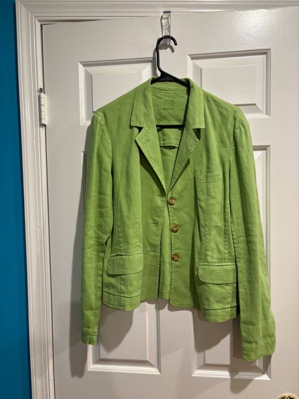 120% Lino cotton blazer jacket lime green size 44 or L